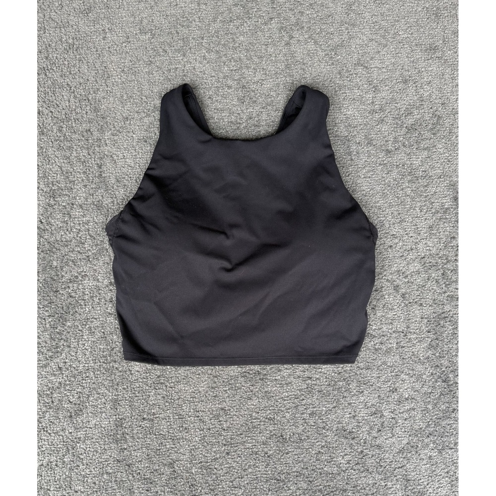 Avia Black High Neck Racerback Sports Bra Medium D-DD AVZ19